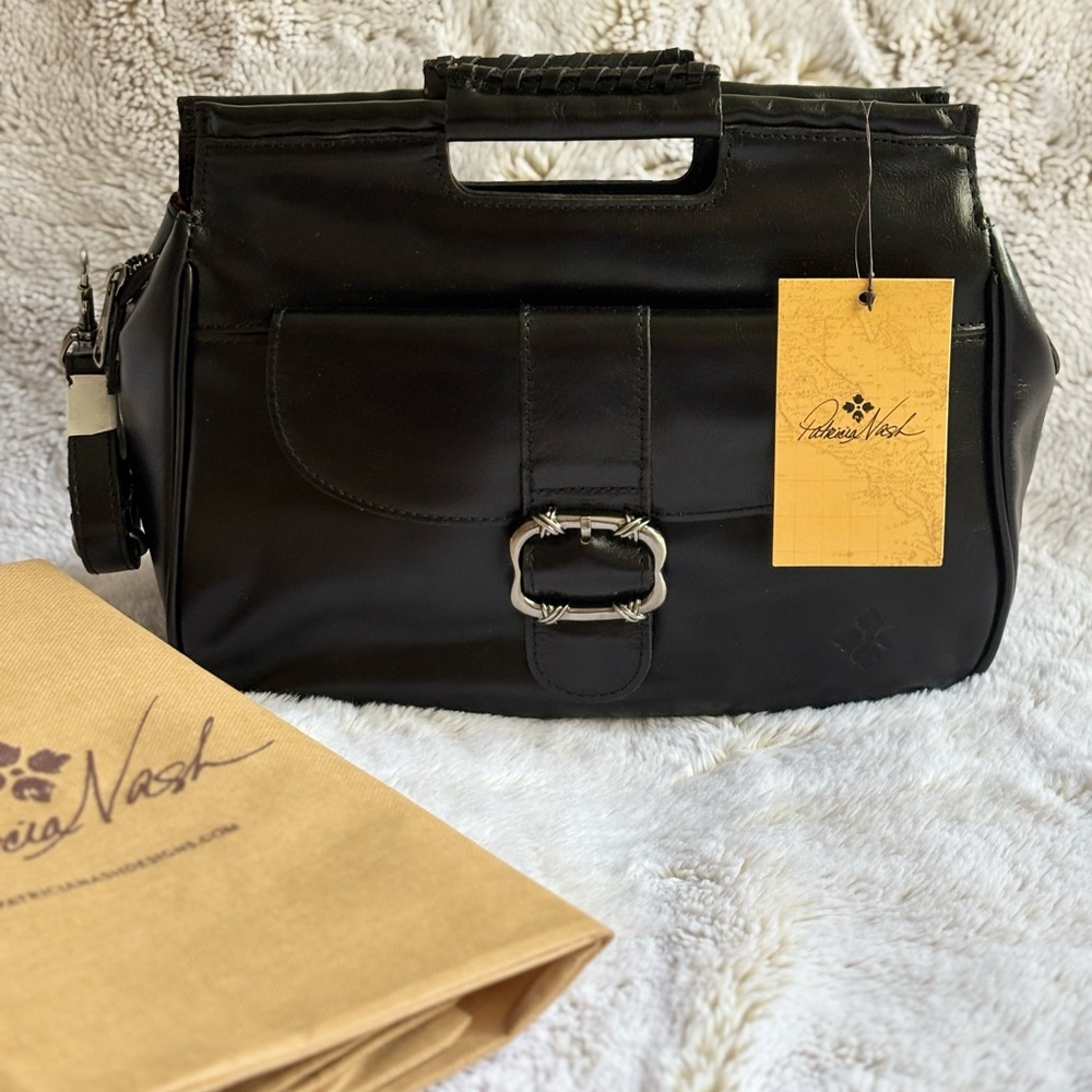 Patricia Nash Silvella Leather Satchel/Crossbody Handbag